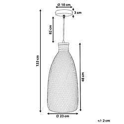 Avis Beliani Lampe suspension LWELA Bambou Naturel