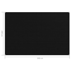 Acheter vidaXL Tapis de tente 200x300 cm Noir