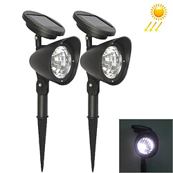 Wewoo LED Avec panneau solaire L49 2 PCS lampes solaires jardin extérieur chemin décoratif lumières lumière blanche