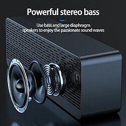 Universal Réveil miroir haut-parleur Bluetooth subwoofer audio petit haut-parleur sans fil support Bluetooth/carte TF/ligne auxiliaire de lecture | subwoofer (noir)