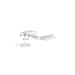 Locinox BEQUILLE DOUBLE C8 X 60 ALUMINIUM