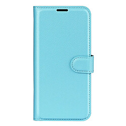 Etui en PU texture litchi, anti-rayures bleu pour votre Samsung Galaxy M22