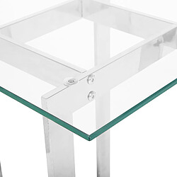 Acheter Beliani Table appoint argentée avec plateau en verre CRYSTAL