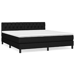 Maison Chic Lit Adulte - Lit simple Lit à sommier tapissier avec matelas moelleux - Meuble de Chambre - Noir 160x200 cm Tissu -MN94981