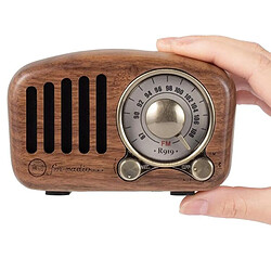 Avis Universal Vintage Bois FMSD MP3 Radio Bluetooth 5.0 Haut-parleur Vintage Portable Radio avec Old Shape Classic Style Puissant Bass Enhancement | Radio(brun)