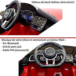 Voiture électrique enfant 12 volts nouvelle Audi R8 pack luxe rouge à télécommande parentale siège simili cuir audio bluetooth