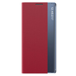 Etui en PU antichoc, auto-absorbé, fonction de veille/réveil automatique avec support rouge pour votre Xiaomi 12 Pro