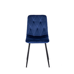 Vivaldi Chaise ROBIN bleu marine Velours