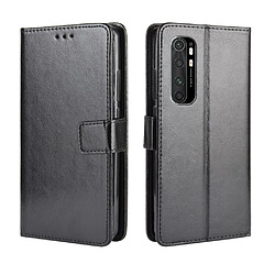 Etui en PU cheval fou avec support noir pour votre Xiaomi Mi Note 10 Lite