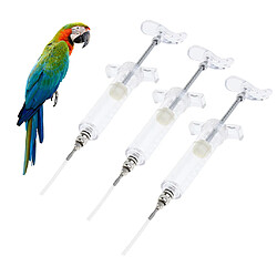 Mangeoires De Perroquet De Seringue D'alimentation D'oiseaux De Sécurité 3Pcs Pour Petits Animaux 20 Ml