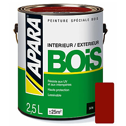 Peinture Bois Satin - APARA-2.5 litres-Rouge basque (RAL 8015)