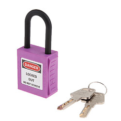 PL38-KD Cadenas De Verrouillage De Sécurité Incurvé PVC 38 Mm Violet pas cher