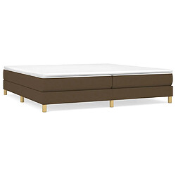 Sommier à lattes,Cadre à lattes de lit pour Adulte Marron foncé 200x200 cm Tissu -MN69944