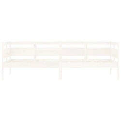 Acheter vidaXL Lit de jour sans matelas blanc bois de pin massif 80x200 cm