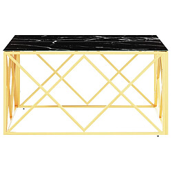 Avis Maison Chic Tabls basse,Table Console pour salon doré 80x80x40 cm acier inoxydable et verre -MN84425