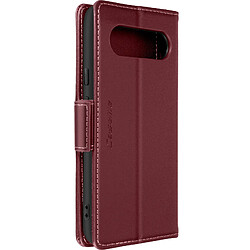 Avizar Étui pour Google Pixel 8 Portefeuille Anti-RFID Support Collection CaseMe Rouge