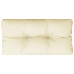 vidaXL Coussin de palette crème 70x40x12 cm tissu