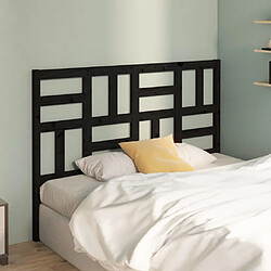 Maison Chic Tête de lit scandinave,Meuble de chambre Noir 126x4x104 cm Bois massif de pin -MN41761