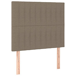 Avis vidaXL Tête de lit à LED Taupe 80x5x118/128 cm Tissu