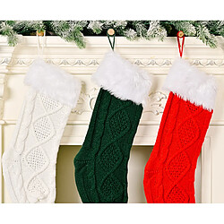 Avis Chaussettes de Noël - Décoration en tricot blanc (3 pcs)