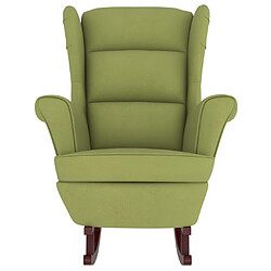 Avis Maison Chic Fauteuil à bascule et pieds,Fauteuil pour relax en bois d'hévéa Vert clair Velours -MN62284