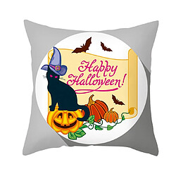 P112 4PCS 45 * 45cm Halloween Pumpkin motif Taie d'oreiller Maison de vacances Accueil Taie d'oreiller Sofa Coussin Coussin