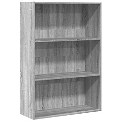 vidaXL Bibliothèque sonoma gris 80x30x114 cm bois d'ingénierie