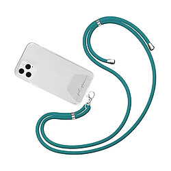 JUST GREEN Bandoulière pour Téléphone Universel Amovible avec Système de Fixation sur Coque Bleu