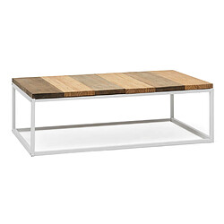 Ds Meubles Table basse Preston Blanc 120x80x38cm