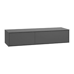 Vente-Unique Meuble sous vasque suspendu - Coloris gris anthracite - L150 cm - ISAURE II