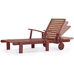 Habitat Et Jardin Bain de soleil pliant en bois exotique Tokyo - Mahogany - Marron acajou - Lot de 2