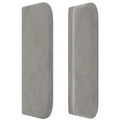 Acheter Maison Chic Tête de lit moderne avec oreilles pour chambre - Décoration de lit Gris clair 83x16x78/88 cm Velours -MN66445