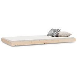 vidaXL Cadre de lit sans matelas 80x200 cm bois massif de pin