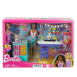 Mattel Barbie Coffret Promenade Bord de Mer Avec Poupées Brooklyn et Malibu Multicolore pas cher