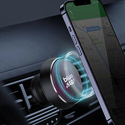 Avis Bluestar Blue Star Support Voiture Magnétique Smartphone Grille d'aération Rotatif à 360° Noir