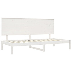 Avis vidaXL Lit de jour sans matelas blanc 90x200 cm bois de pin massif