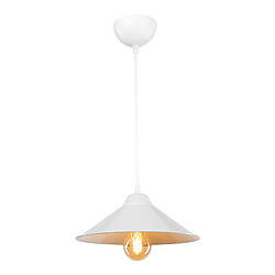 Helloshop26 Lustre lampe lumière suspendu suspension en plastique hauteur 48 cm E27 blanc 03_0007499