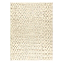 RUGSX Tapis en laine TAHAR 99004B crème - TISSÉ MAIN boucle, uniforme 120x180 cm