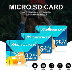 Wewoo Carte Micro SD mémoire MICRODATA 8 Go U1 Color Block TF SD pas cher