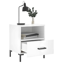 Avis Maison Chic Lot de 2 Tables de chevet - Tables de Nuit blanc brillant 40x35x47,5 cm