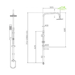 Avis Karag Set de douche murale MAIRI avec douchette en chrome