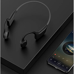 Universal Étanche Bluetooth 5.0 Casque sans fil Casque à conduction osseuse Casque de sport extérieur avec microphone | Casque Bluetooth (noir)