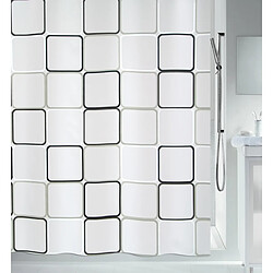 Spirella Rideau de douche PEVA FRAME 180x200cm Noir & Blanc