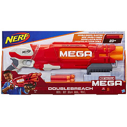 Nerf pistolet mega Double Breach et Flechettes Mega Officielles rouge