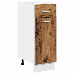 vidaXL Armoire de plancher à tiroir vieux bois 30x46x81,5 cm