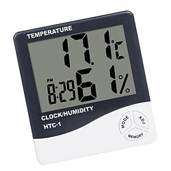 Thermomètre Numérique LCD Temperature Compteur Humidité Horloge Interieure Hygromètre pas cher