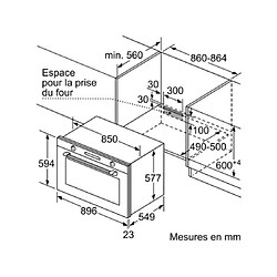 Four intégrable multifonction 112l 90cm a+ pyrolyse inox - vb578d0s0 - SIEMENS pas cher