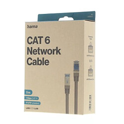 HAMA Câble réseau, CAT-6, 1 Gbit/s, blindé F/UTP, 5,00 m