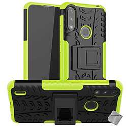 Htdmobiles Coque rigide anti choc pour Motorola Moto E7i Power + film ecran - VERT