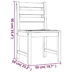 vidaXL Ensemble à manger de jardin 7 pcs Bois de teck solide pas cher